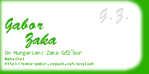 gabor zaka business card